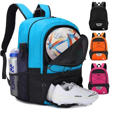 HSMIHAIR Multi-Sport Backpack with Ball Compartment for Soccer Basketball Volleyball