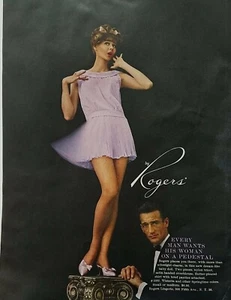 1959 women's Rogers baby doll lingerie Wisteria purple vintage fashion ad - Picture 1 of 1