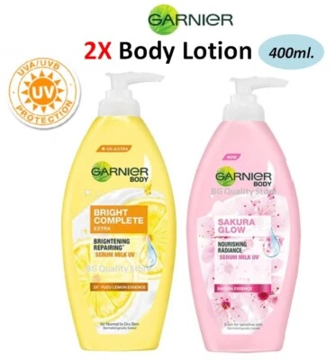 2X Garnier Bright Complete Extra or Sakura Glow Body Lotion 400ml Beauty Skin - image 1 of 4