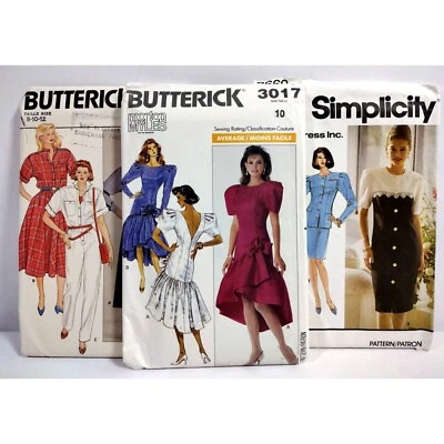 Simplicity Butterick 3 Sewing Patterns Womens Dresses sz 6-12 Lot of 3 - Image 1 of 4