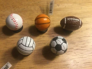 3D Baseball Football Volleyball Soccer AUTHENTIC JIBBITZ SHOE CHARM FIT CROCS - Picture 1 of 17