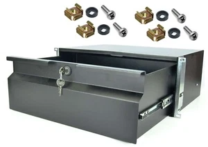 Tiroir rack 4U 32 cm de profondeur noir verrouillable tiroir 19" Rack-Drawer SFX - Photo 1/16