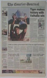 Tiger Woods Wins 3rd Major of Year 2000 Courier-Journal Newspaper 147871 - Picture 1 of 1