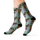 Socks "Fetching Bulldog" Sublimation Socks by DonWillisJrArt