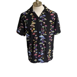 Bonita camisa con botones para hombre con estampado de setas S buenas vibraciones - Imagen 1 de 4