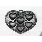 Cast Iron Heart Shape Mold Pan Wall Decor 8 " x 8" Painted Valentines Day Gift