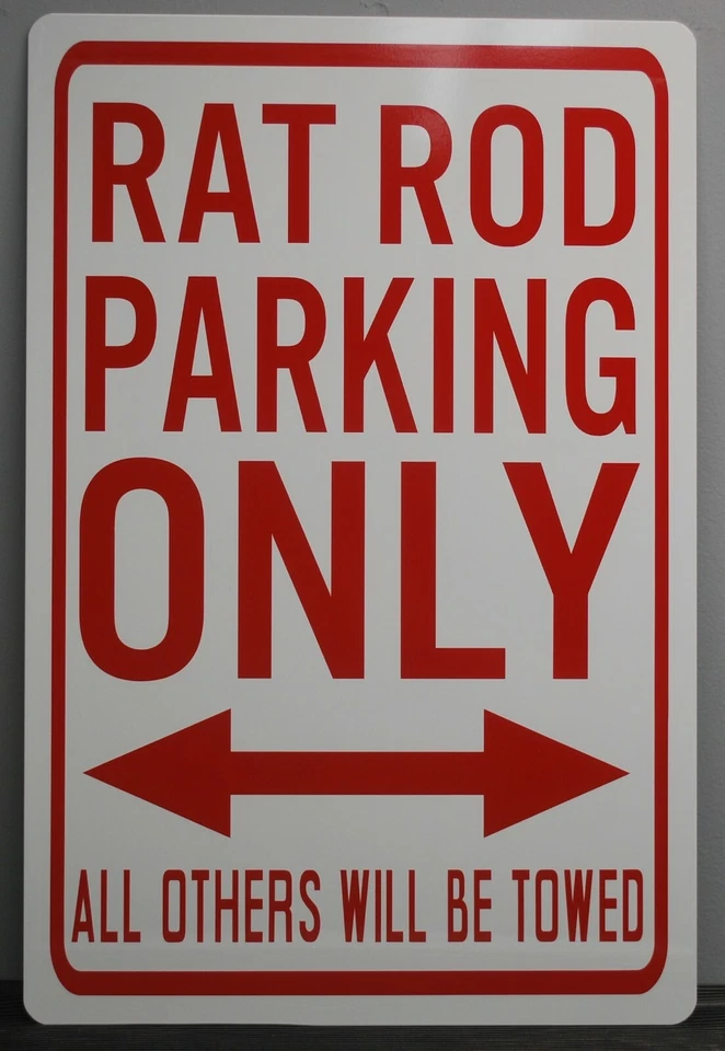 SOLO ESTACIONAMIENTO RAT ROD LETRERO DE CALLE DE METAL PARA Ford Chevy Dodge Buick coche camioneta Foto 1 de 1