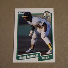 1990 Fleer Rickey Henderson #10 Oakland A's