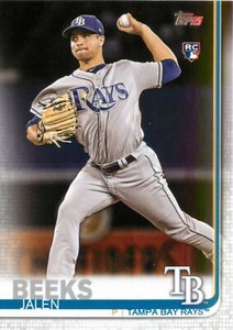 Jalen Beeks RC 2019 Topps Series 2 Baseball MLB Rookie Card #688 Tampa Bay Rays
