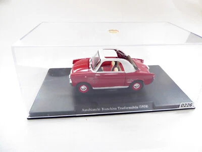 Autobianchi Bianchina Trasformabile 1958 rot - Leo Models 1:24 in Vitrine #0226 - Bild 1 von 3