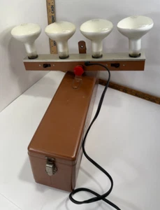 Vtg Color Filming Bar 4 Lights KNOX Super K Barlite w Carrying Case 115 Volts - Picture 1 of 19