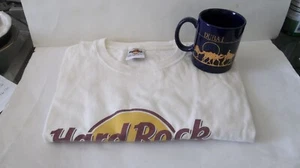 Hard Rock Cafe Dubai Vintage T-Shirt, Herren X-Large, mit blauer Dubai Tasse. NEU - Bild 1 von 16