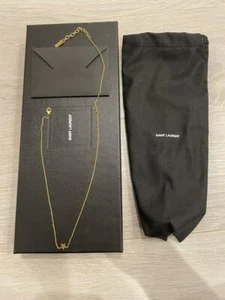 Saint Laurent Star Necklace Pendant Gold 51 cm With Accessories Unisex - Picture 1 of 2