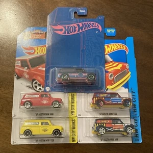 Hot Wheels ‘67 Austin Mini Van Lot Of 5 Different Variants NIP - Picture 1 of 7