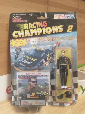 Racing Champion NASCAR 1/64 diecast #2 Pontiac with driver Rusty Wallace 1992 NP - Image 1 of 4