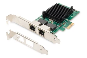 Karta DIGITUS IO - PCIe - Karta sieciowa RJ45 - 2 porty - Gigabit Ethernet - 1 Gb - Zdjęcie 1 z 6