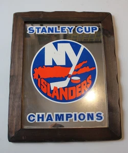 Vintage New York Islanders Stanley Cup Champion Hockey Karneval Spiegel 15”x 19” - Bild 1 von 6