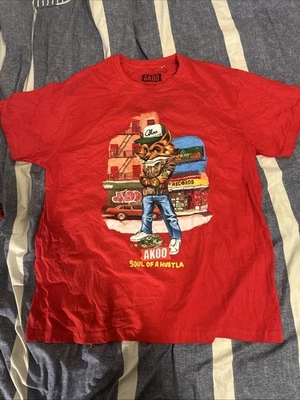 Camiseta Para Hombre AKOO Soul Of A Hustla Fox Talla 3XL Roja Hip Hop Gráfico  Foto 1 de 4
