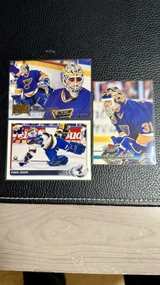 (Lot Of 3) Curtis Joseph St. Louis Blues Upper Deck Topps Stadium Club 1993-94 - Image 1 of 4