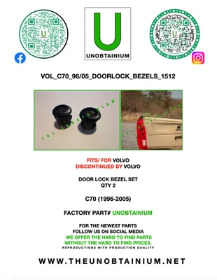 ПОДХОДИТ/ДЛЯ VOLVO C70 95-02 КОМПЛЕКТ ОБОДКА ДВЕРНОГО ЗАМКА - Изображение 1 из 4