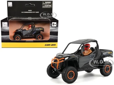 CAN-AM COMMANDER XT-P 1000R CINZA E LARANJA COM DRIVER 1/32 POR BRP MODELOS 60029 - Imagem 1 de 4