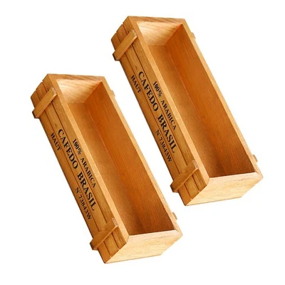  Organizzatore Rettangolare in Legno Piccoli Contenitori Rettangolari - Immagine 1 di 4