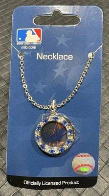 Los Angeles Dodgers Logo & Rhinestone Necklace. Officially Licensed. Brand New! - Image 1 of 3