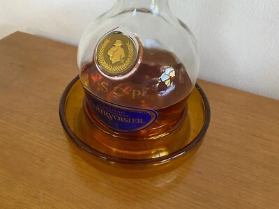 Mid-century Glass Ash Tray - Fits Around a Bottle - Amber Glass - Solid & Classy - image 1 of 4