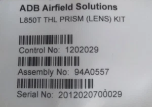 KIT PRISMA (LENTE) ADB SAFEGATE (Airfield Solutions) 94A0557 L-850T (L) THL PRISMA (LENTE) - Imagen 1 de 9