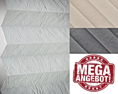 Crushed Plissees Faltrollo auf Maß für alle Fenster Montage im Glasfalz - Bild 1 von 4