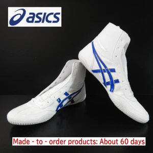 ASICS Wrestling Shoes 1083A001 White R-blue E-gold / Made-to-order About 60 days - Picture 1 of 18