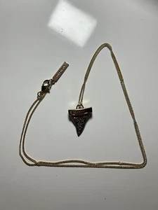 Givenchy Diente de Tiburón 18 Pulgadas Collar Colgante Oro Cristal Helado Con Cajas - Imagen 1 de 4