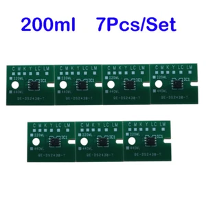 USA 7 pezzi/set chip una tantum Mimaki LH100-0659 cartuccia 220 ml (C/M/Y/K/LC/LM/W) - Foto 1 di 4