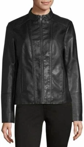 Women's a.n.a Midweight Motorcycle Jacket, Size L, Black () - Picture 1 of 4