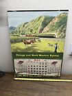 Calendrier système ferroviaire vintage 1952 Chicago & North Western