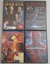 Marvel DVDs Lot Of 4: Amazing Spider-man, Spider-Man 1 2 3 Thor, Iron Man#6.2.19