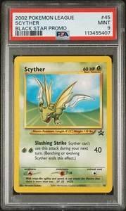 2002 POKEMON LEAGUE PROMO BLACK STAR 45 SCYTHER - PSA 9 - Picture 1 of 2