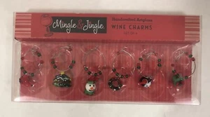 Charm vino natalizio in vetro artistico, set di 6 nuovi - Foto 1 di 3