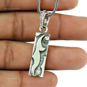 925 Sterling Silver Handcrafted Jewellery Pendant H60 - Picture 1 of 4
