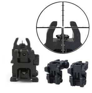 Premium Pair Flip-up Tactical Sight Nylon Folding Backup Sights Front and Rear - Picture 1 of 6