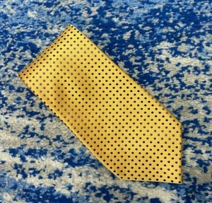 Corbata Dorada Púrpura Lcepunta Seda Hecha a Mano Italia - Imagen 1 de 6