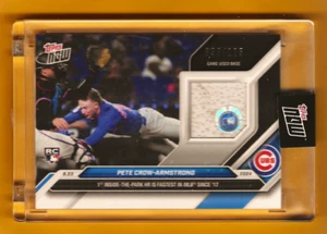 2024 topps Now #583A Pet Crow-Armstrong (Rookie Relic) In Park HR 095/125 Cubs - Picture 1 of 2