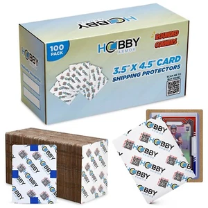 Hobby Armor Trading Card Shipping Protectors 3.5" x 4.5" Cardboard - Box of 100 - Picture 1 of 6