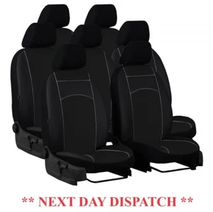 Eco-Leather Tailored Full Set Seat Covers Vauxhall Zafira B 2005 -2014 7 seater - Picture 1 of 5