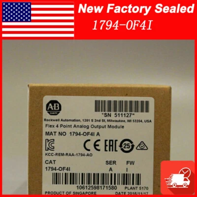 New Allen-Bradley AB 1794-OF4I /A Flex 4 Point Analog Output Module 1794OF4I - Image 1 of 4