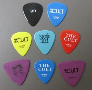 The Cult guitar picks EIGHT authentic touring picks Billy Duffy Ian Astbury ! - Picture 1 of 2