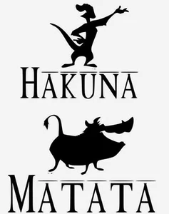 Hakuna Matata White Vinyl Decal Sticker - Bild 1 von 1
