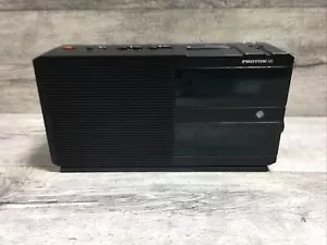 Proton 320 AM/FM Doppia Sveglia Radio Vintage Nero Basso Retro Treble #M21 - Foto 1 di 4