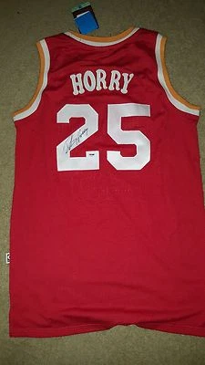 ROBERT HORRY SIGNED HOUSTON ROCKETS BASKETBALL JERSEY PSA Hakeem Olajuwon Champs - Image 1 of 3