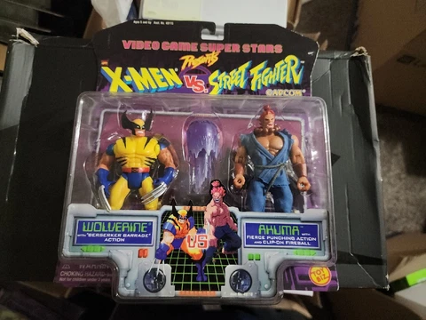 X-MEN VS STREET FIGHTER TOY BIZ FIGURE AKUMA VS WOLVERINE NEW SEALED CAPCOM RARE Cover